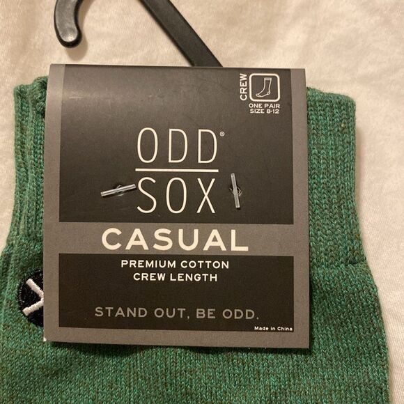 Odd Sox striped multi color block crew dress mens Socks 8-12 New - Picture 6 of 6